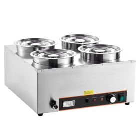 Commercial Soup Warmer Soup Station with 4*6.34Qt Pot Soup Kettle Warmer